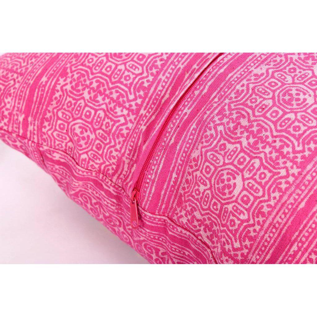 Batik Printed Embroidery Fabric Geometric Cushion- Thailand