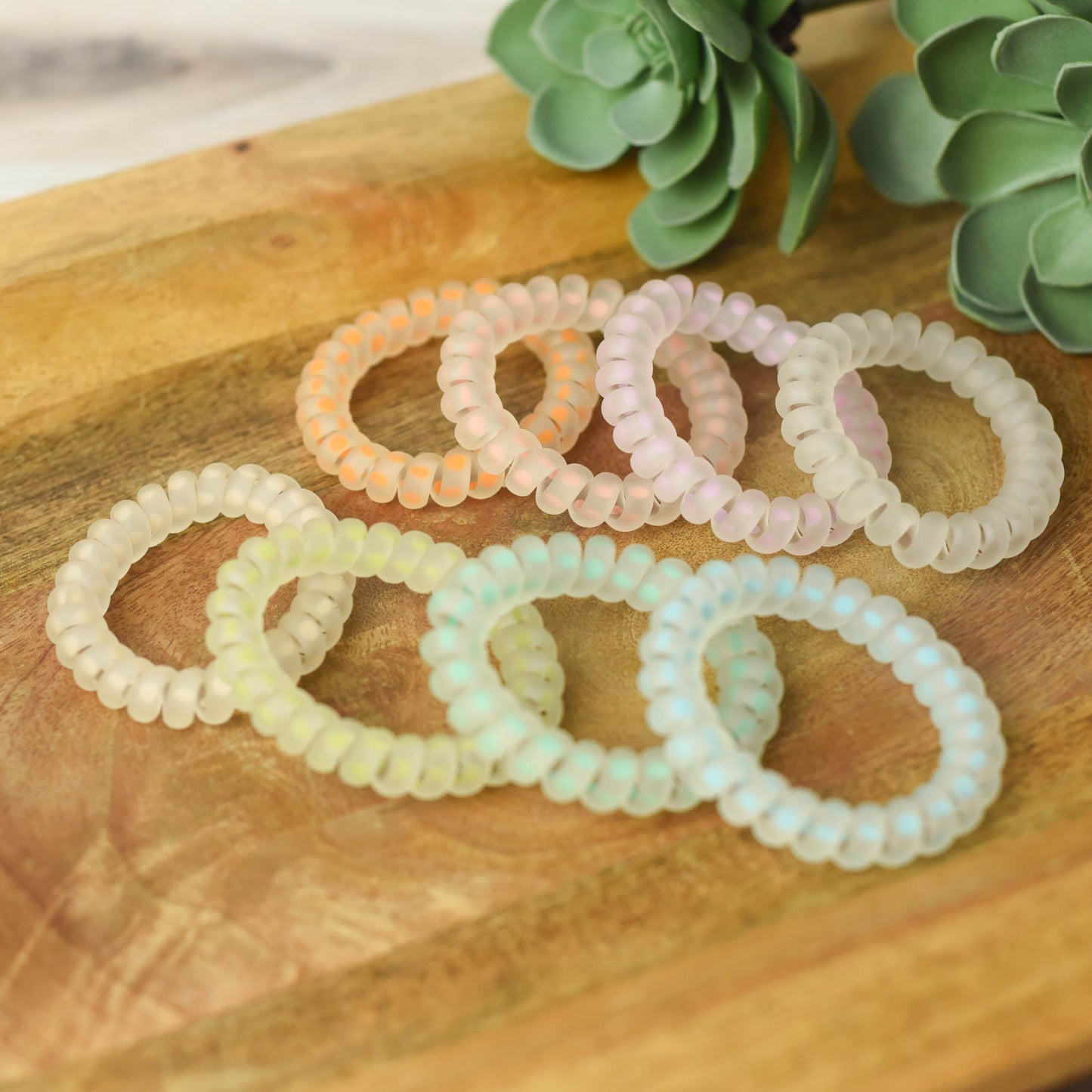 Large Hair Coil Set in Matte Dot Translucent