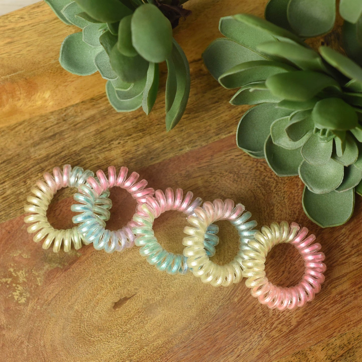 Medium Hair Coil Set in Rainbow Ombre