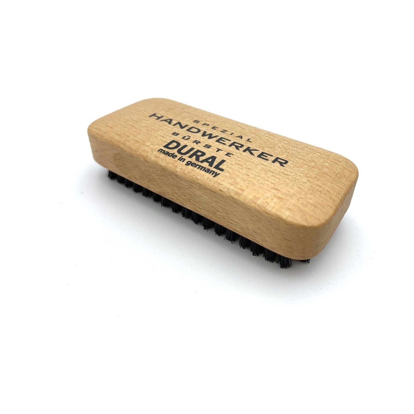 Dural hand & Nail Brush Pure Black Natural Bristles Short And Extra Stiff Beech Wood