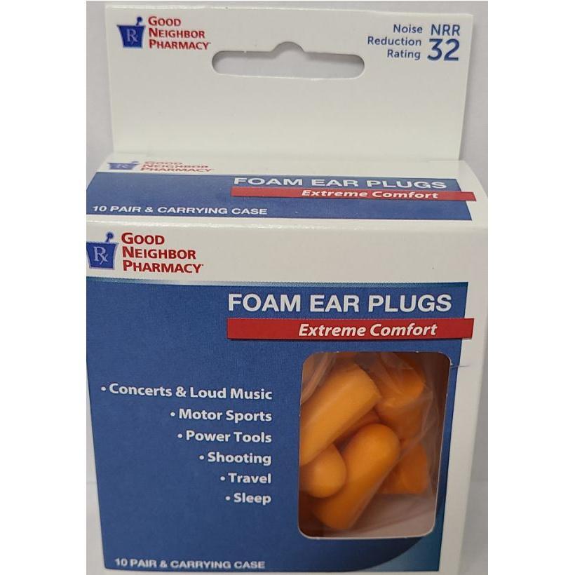 Apothecary Products GNP Soft Foam Ear Plugs With Case 10 Pairs