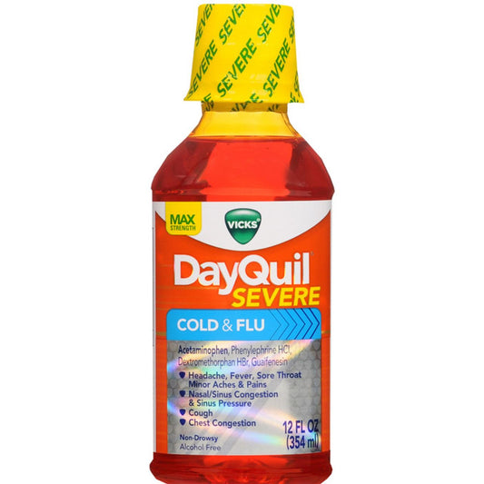 Vicks DayQuil Max Strength Severe Cold & Flu 12 Fl Oz