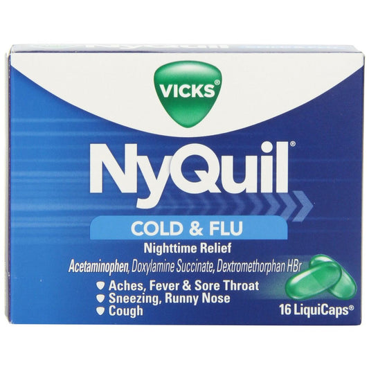 Vicks Nyquil Cold & Flu Liquid Caps, Nighttime Relief