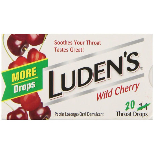 Luden's Throat Drops, Wild Cherry, 20 Drops