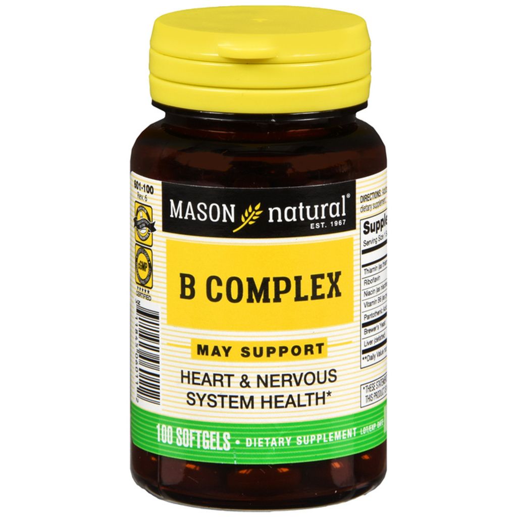 Mason Natural Vitamin B Complex, 100 Softgels
