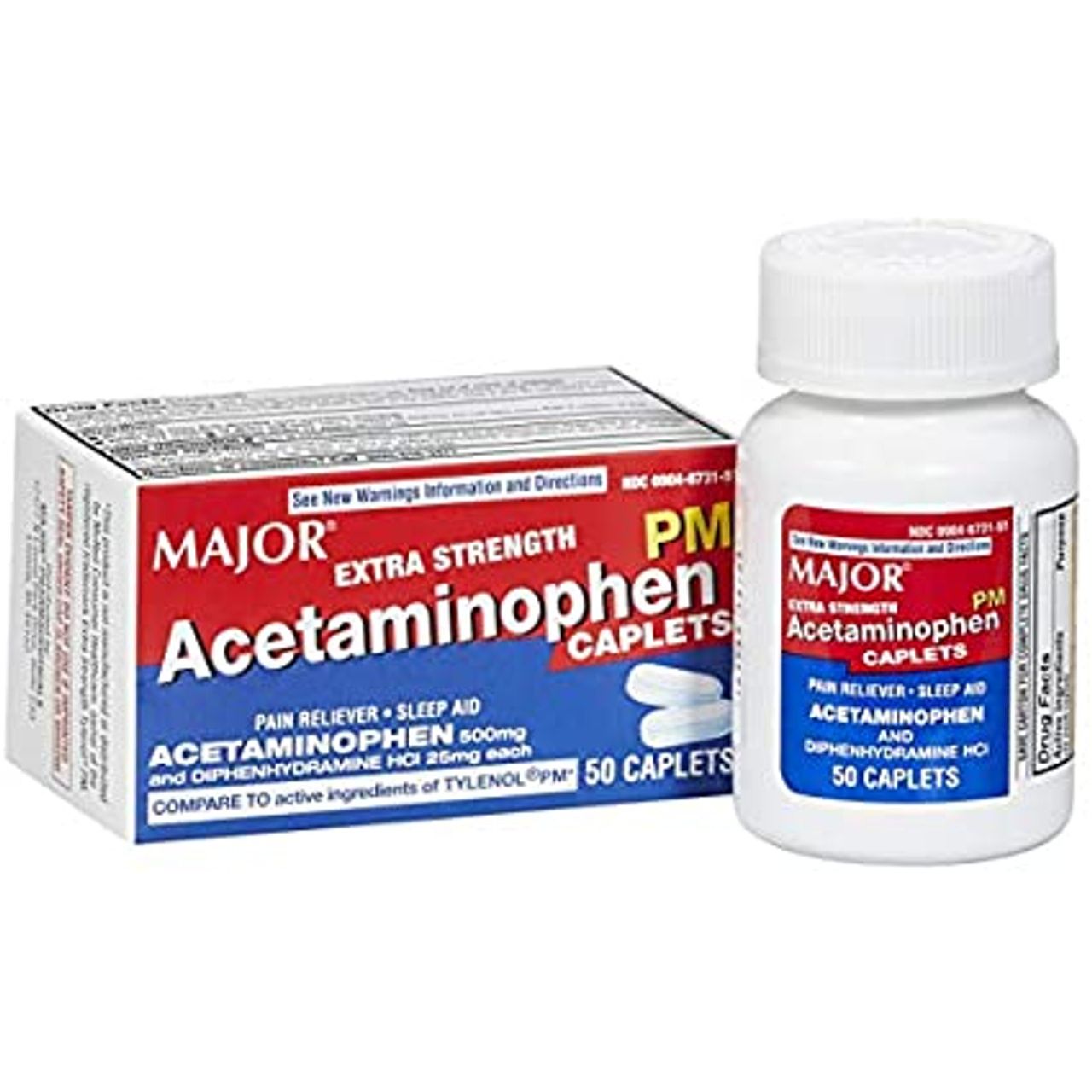 Major Acetaminophen PM 500mg - 50ct - 3 Pack (150 Caplets)