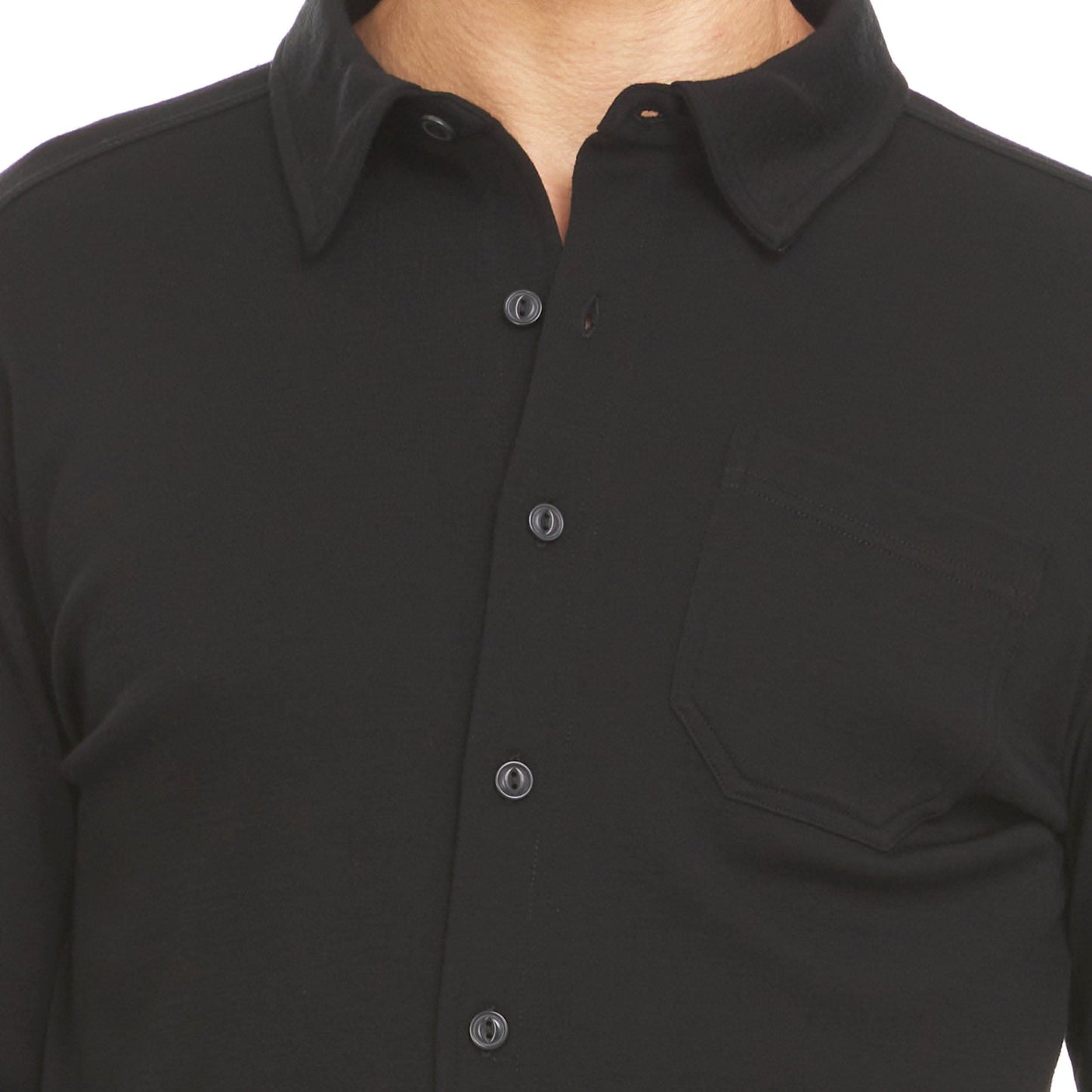 Men's 100% Merino Wool Button Down Shirt - Midweight