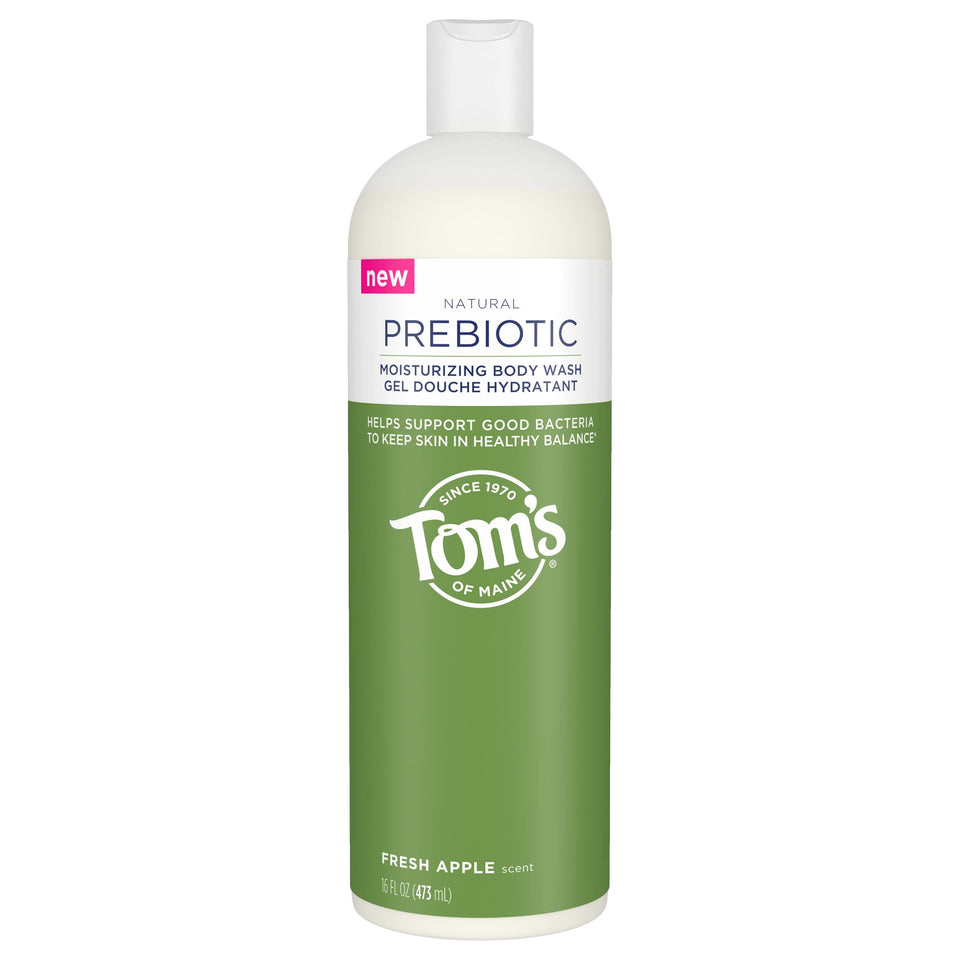 Tom's of Maine Fresh Apple Scent Natural Prebiotic Body Wash, 16 Oz