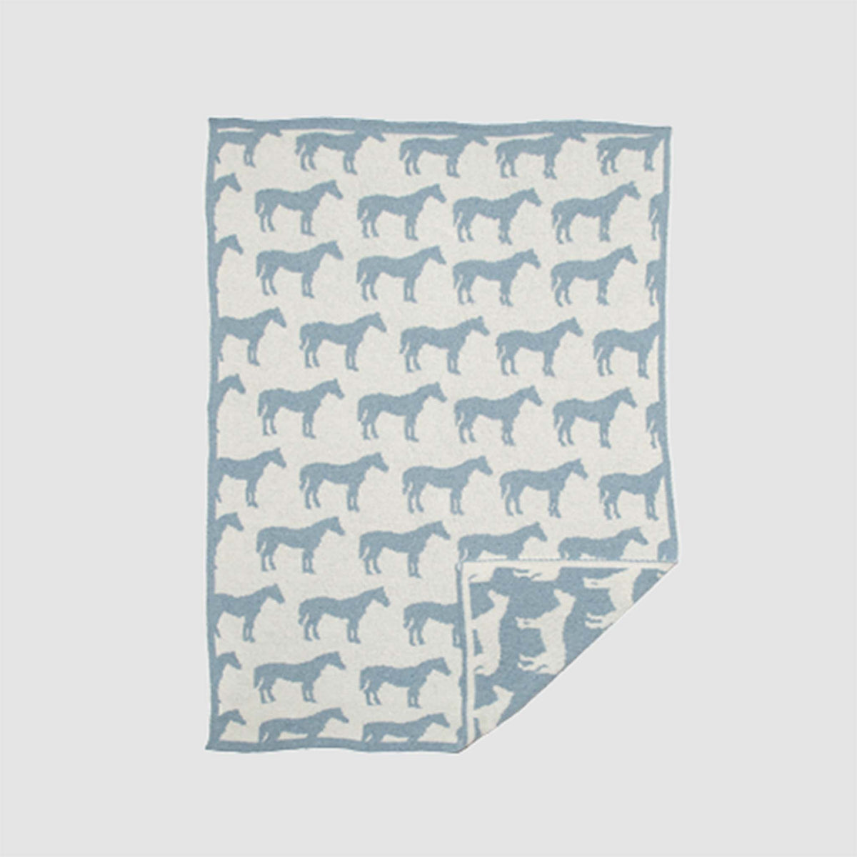 Baby Reversible Pony - Cotton Knit Blanket
