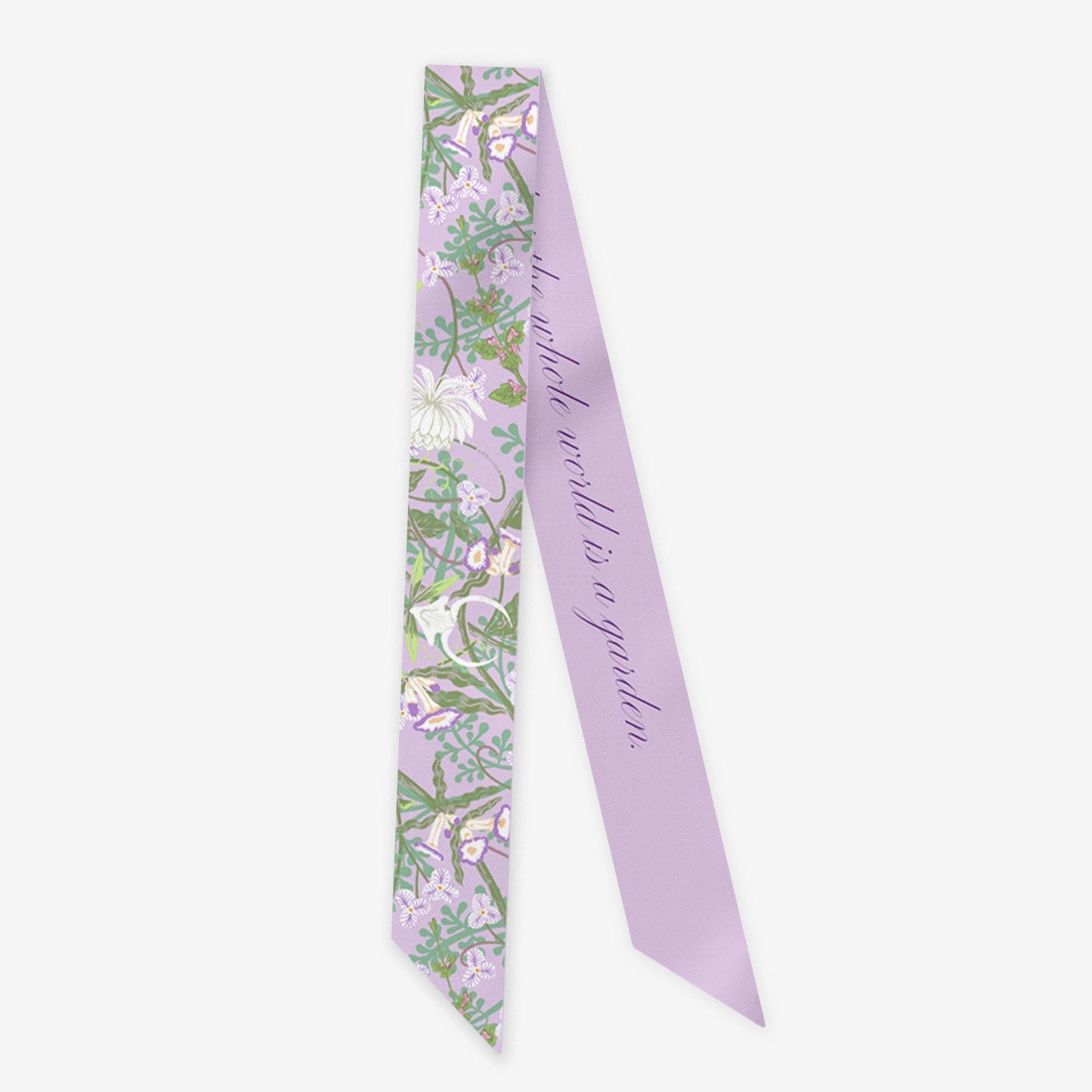 Lavender Cottage Vines Silk Twilly Scarf