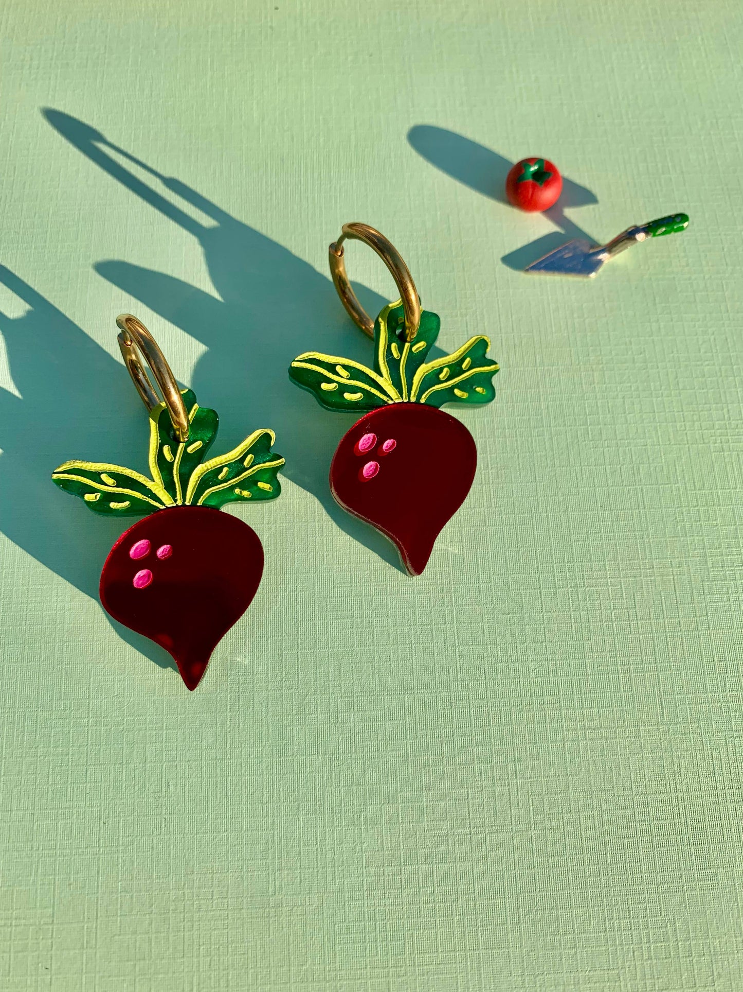 Just Beet It! Acrylic Earrings