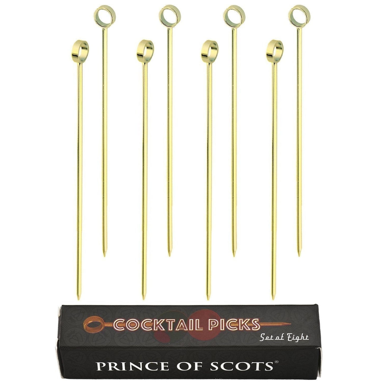 8-Pack Professional XL-Cocktail Picks (Gold)
