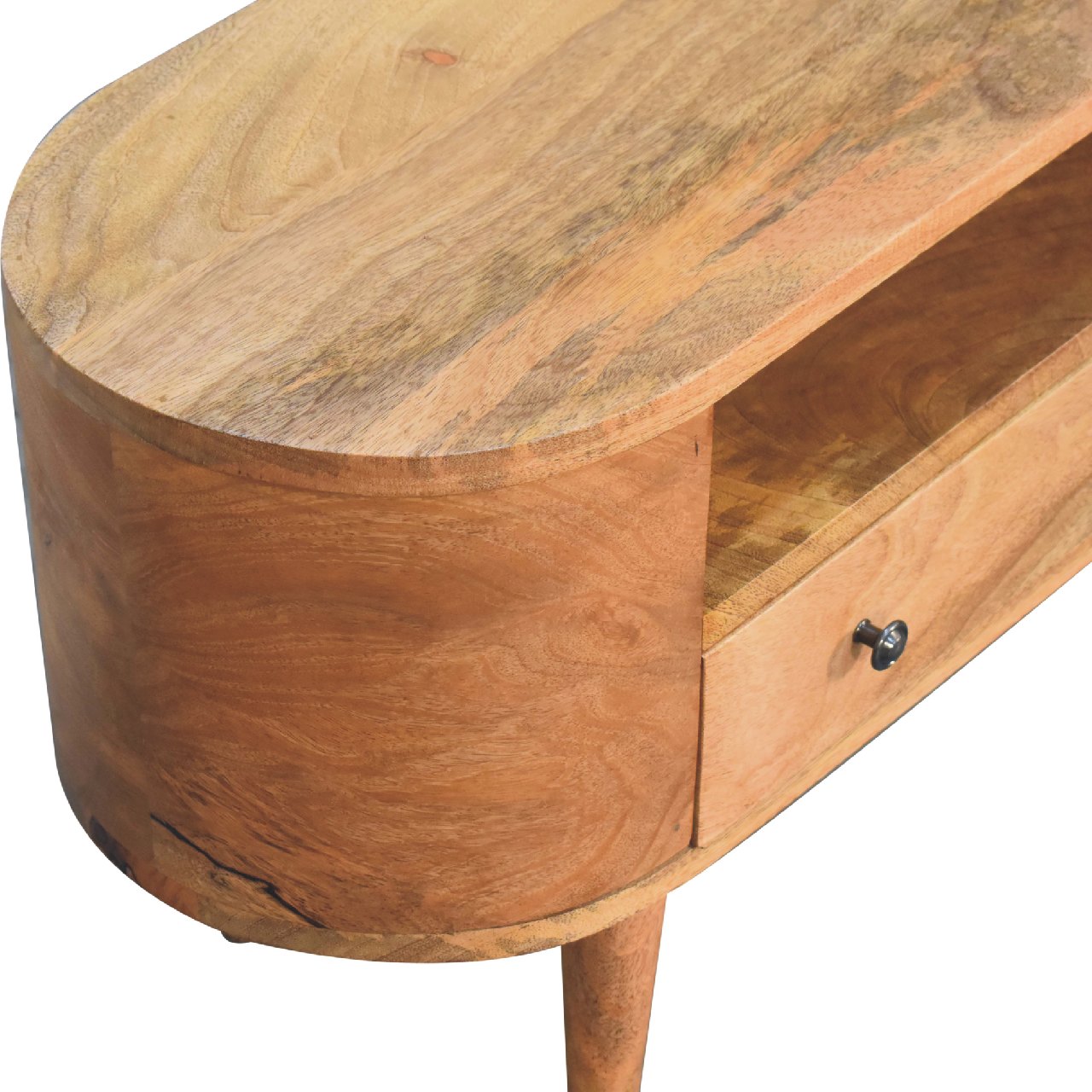Solid Wood Mini Rounded Entertainment Unit