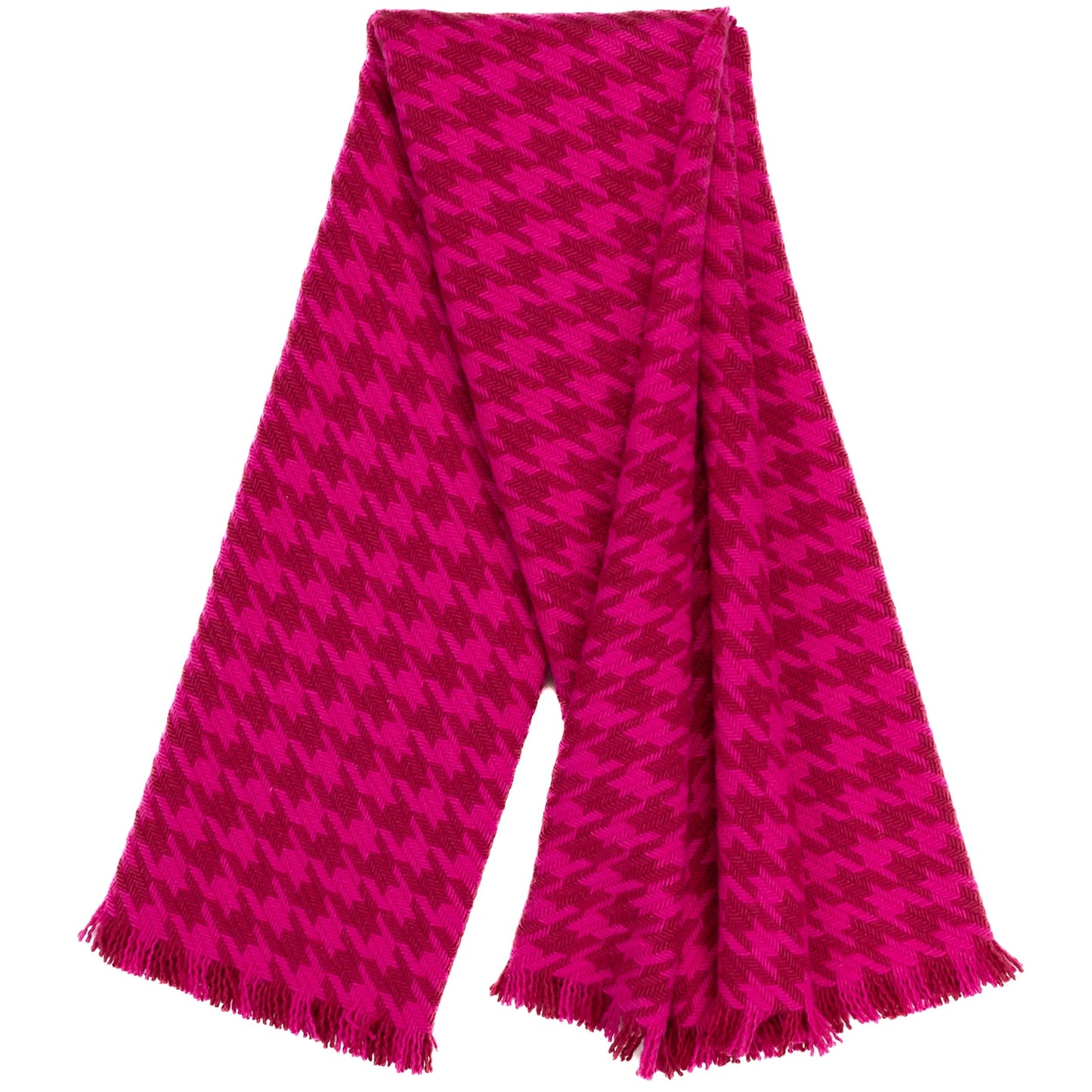 Southampton Home Naturally Weighted Houndstooth Throw ~Pink ~