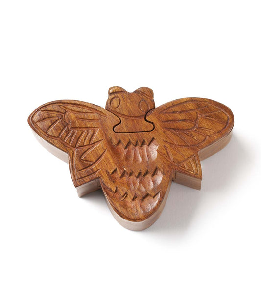Bee Puzzle Box - Handcrafted Sheesham Wood - Osadia Concept Store