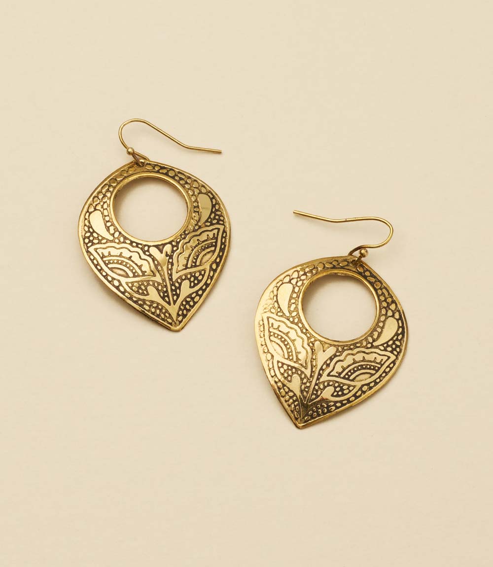 Yashi Embossed Statement Earring - Osadia Concept Store