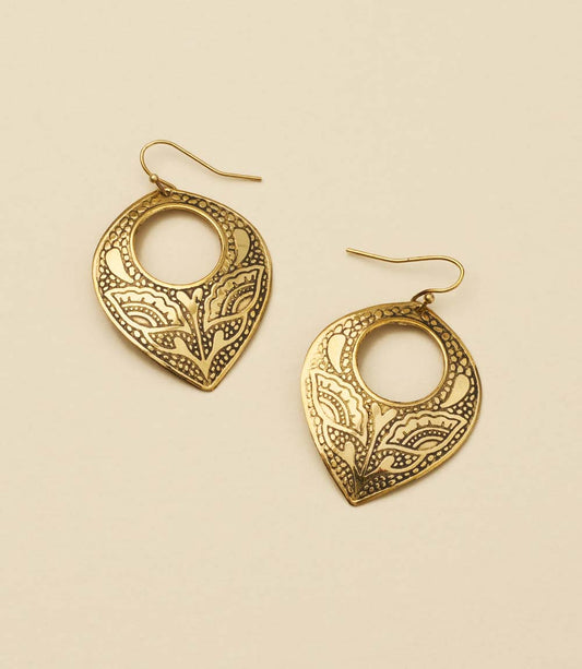 Yashi Embossed Statement Earring - Osadia Concept Store