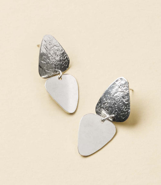 Iyla Geometric Textured Dangle Earring - Osadia Concept Store