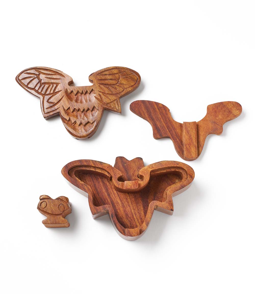 Bee Puzzle Box - Handcrafted Sheesham Wood - Osadia Concept Store