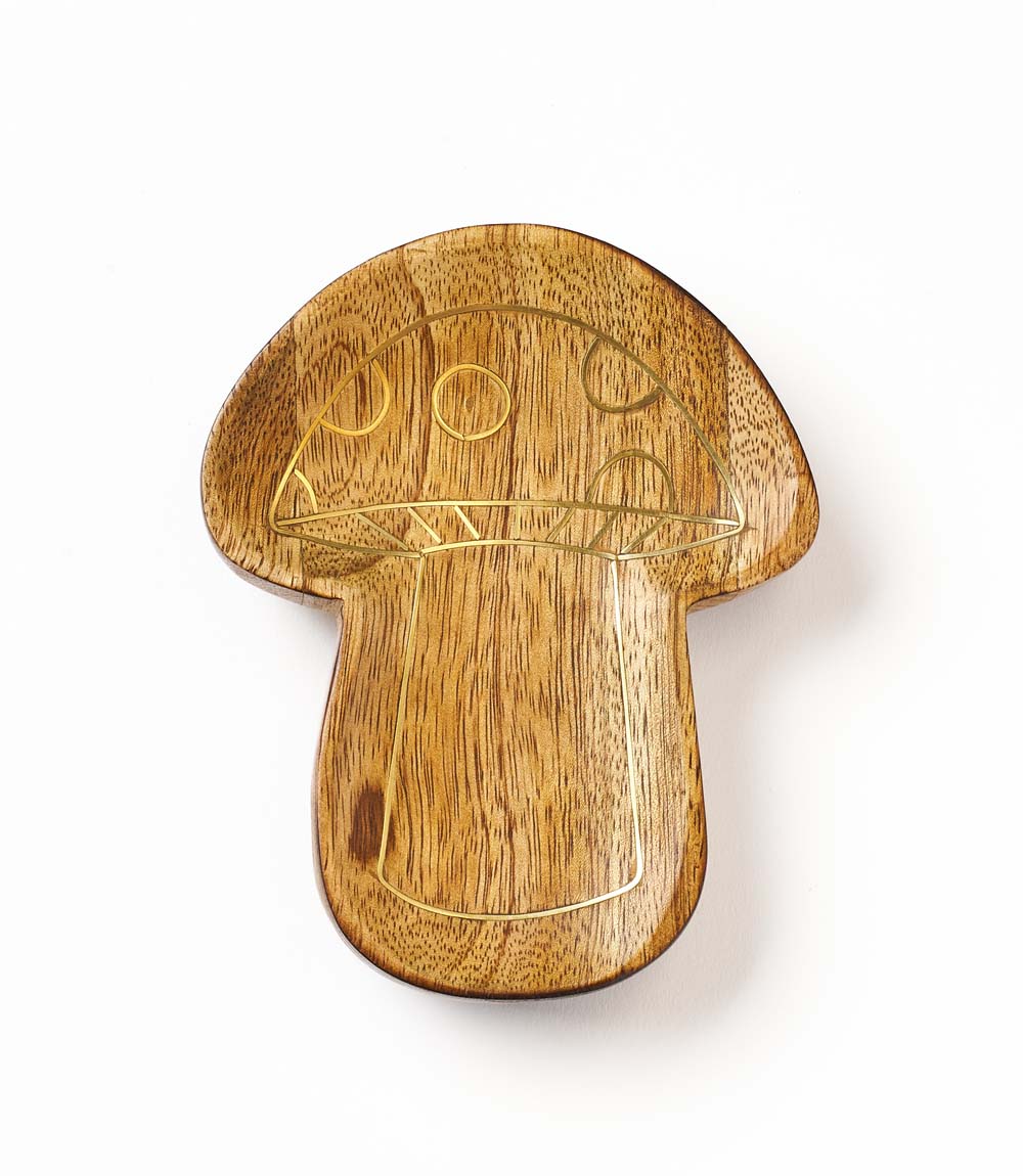 Drishti Mushroom Trinket Dish - Brass inlay - Osadia Concept Store