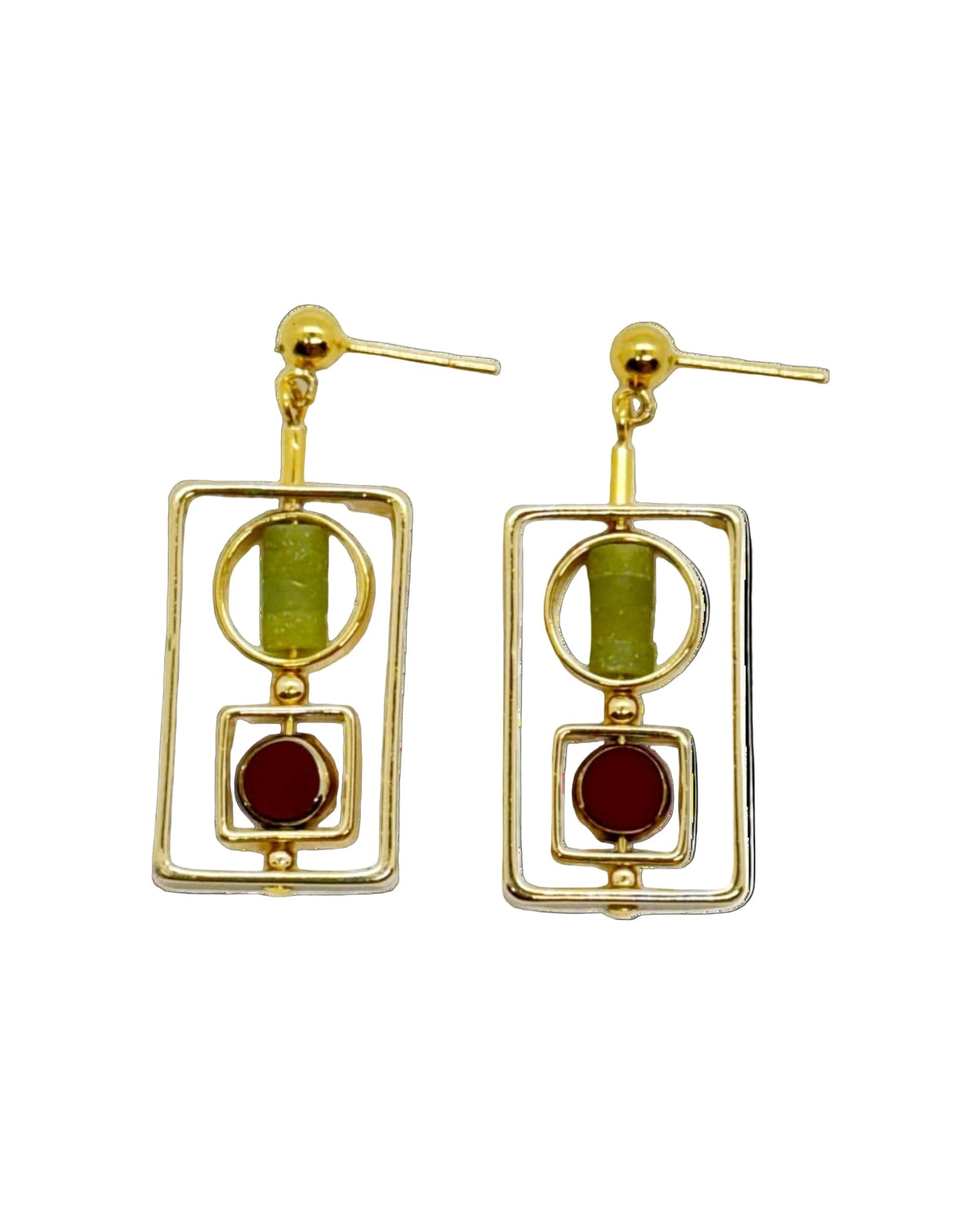Art x Nephrite Jade Earrings