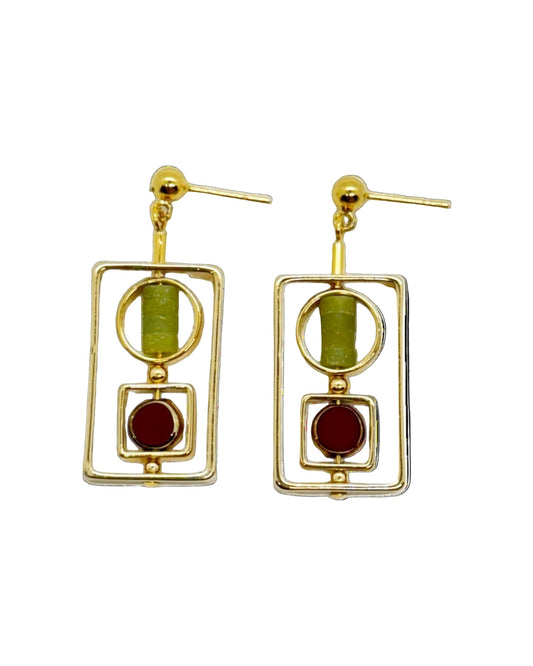 Art x Nephrite Jade Earrings