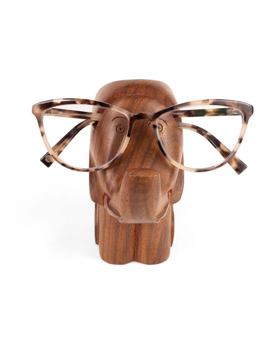 Elephant Eyeglass Holder Stand - Hand Carved Wood - Osadia Concept Store