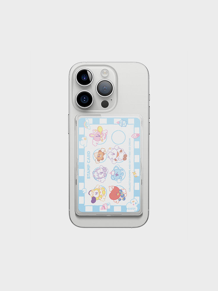 BTS x BT21 - On The Cloud Collection Elago Mac Safe Clear Card Pocket