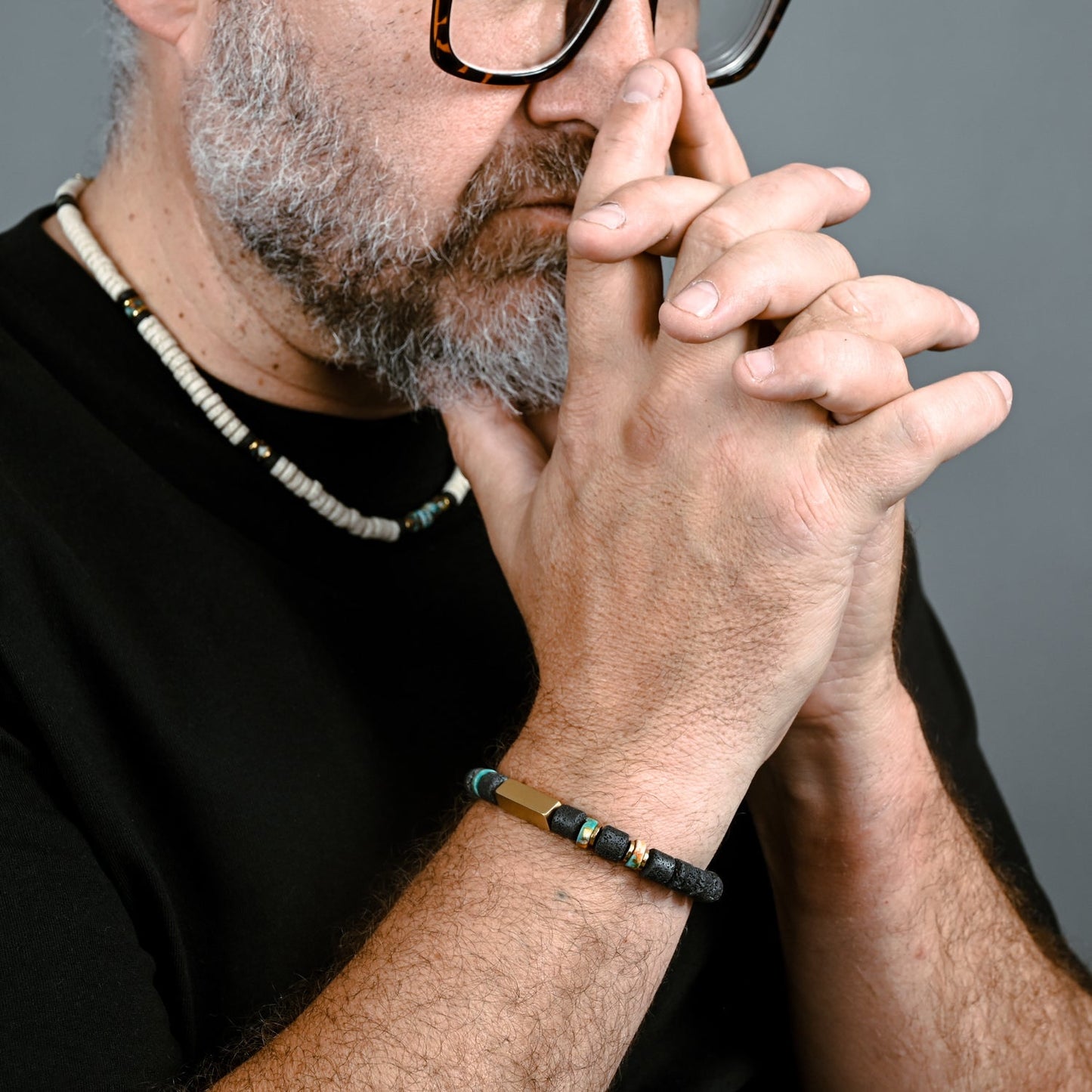 Vanguard Lava Bead Men's Necklace