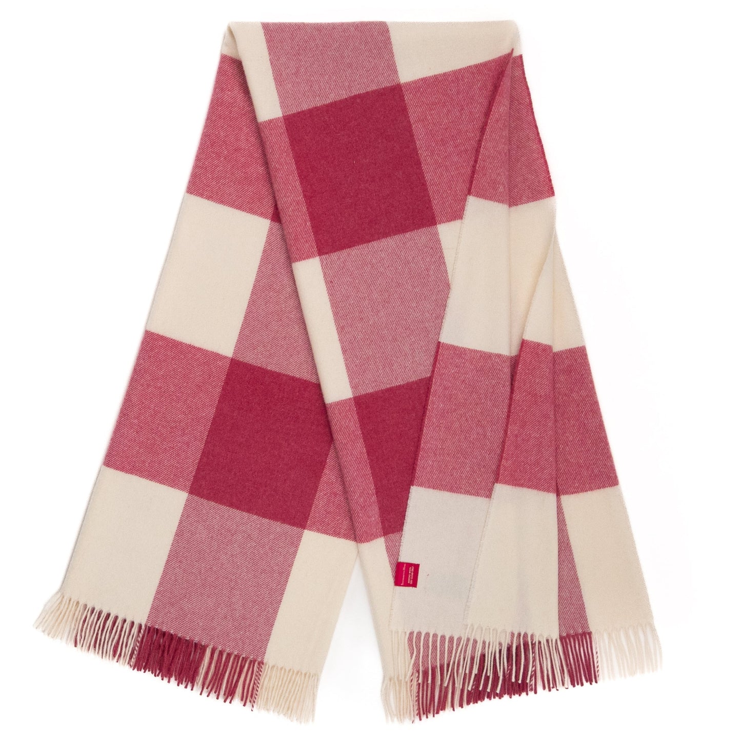 Southampton Home Merino Wool Throw – Block Pink | UK Made - Osadia Concept Store