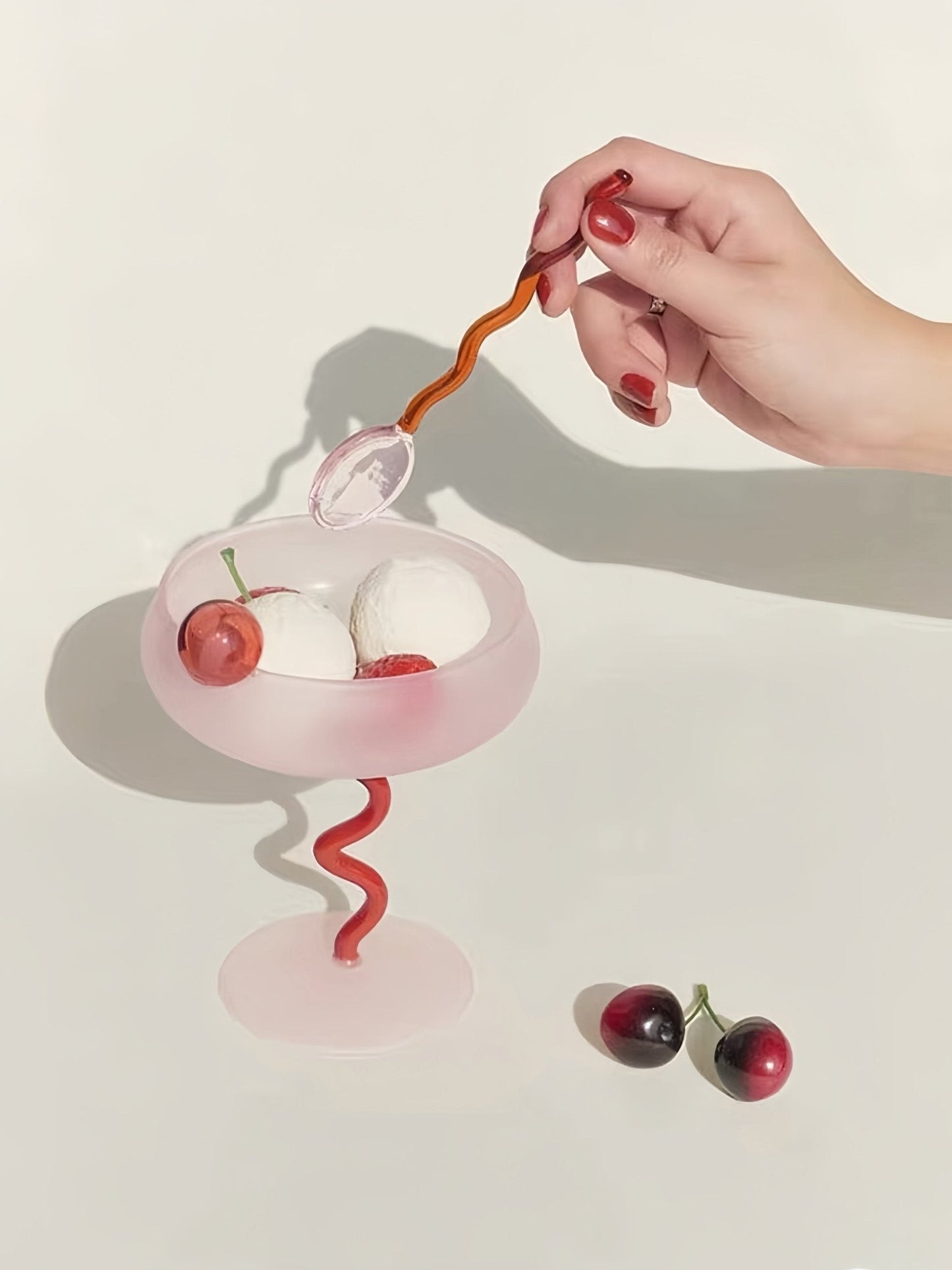 Jelly Bean Wine Glass - Whimsical Eclectic Dopamine Cocktail Coupe