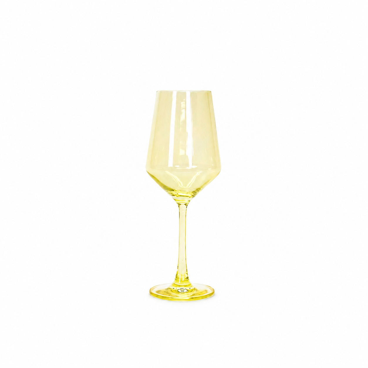 Lemon Drop - Colored Wine Glass