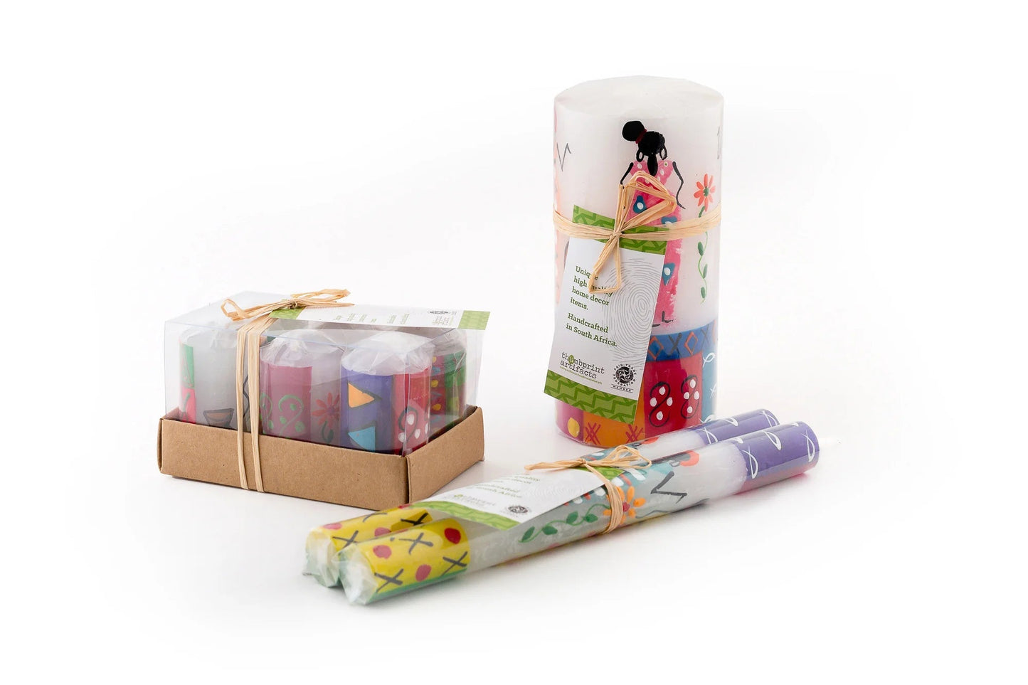 African Ladies Painted Candles