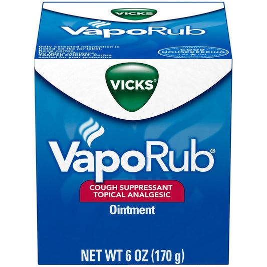 Vicks Vaporub Cough Suppressant Topical Analgesic Ointment - 6 Oz
