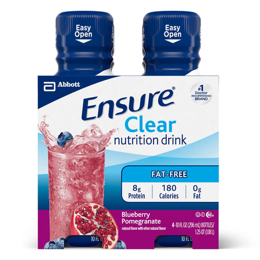 Ensure Clear Nutrition Drink Blueberry Pomegranate Ready-to-Drink 4-10 Fl Oz Bottles