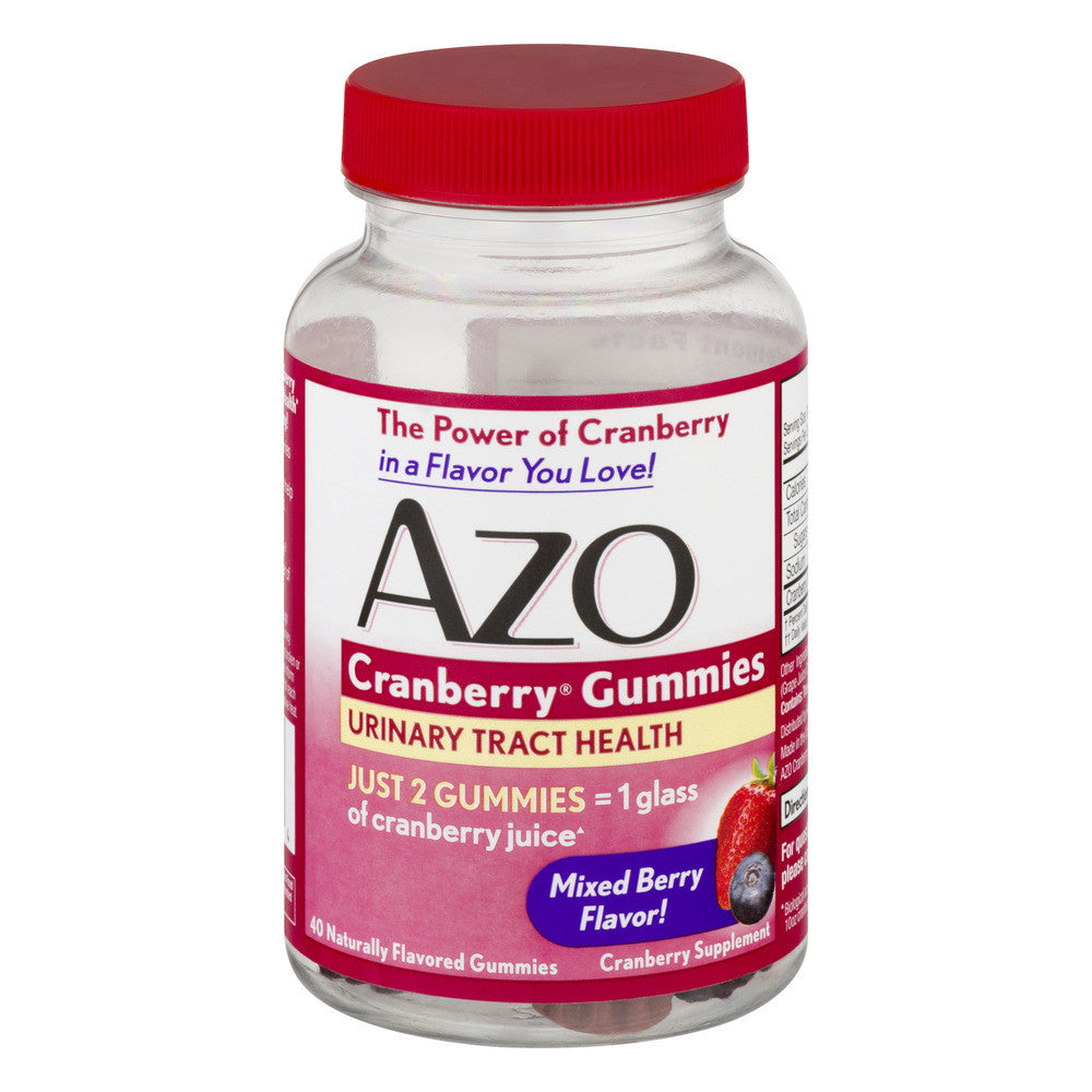 Azo Cranberry Gummies Urinary Tract Health Mixed Berry