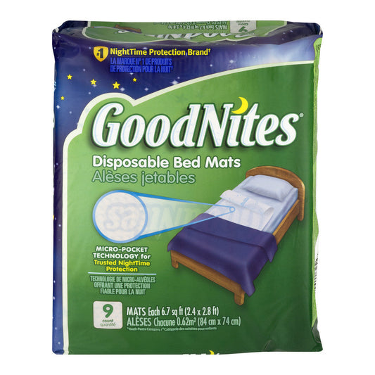 GoodNites Disposable Bed Mats For Bedwetting, 2.4 X 2.8 Ft