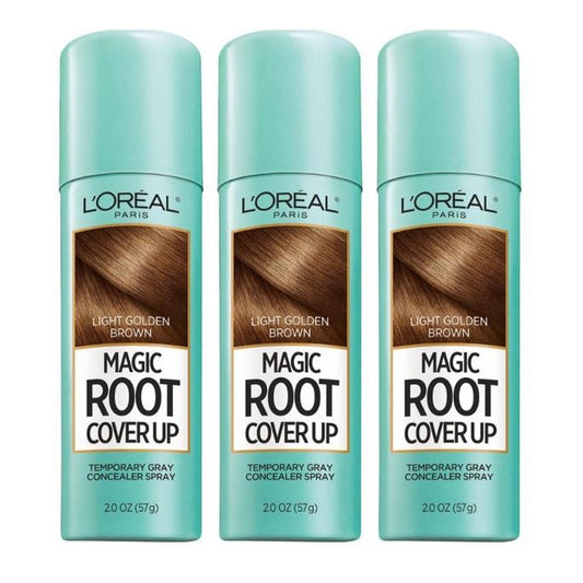 L'oreal Paris Magic Root Cover Up Temporary Gray Concealer Spray Light Golden Brown, 2 Oz