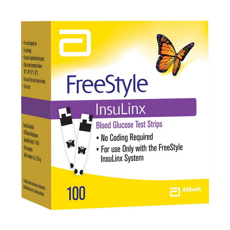 Freestyle Abbott Blood Glucose Test Strips InsuLinx