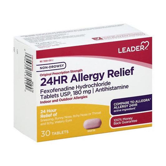 Top Selling Items Leader 24Hour Allergy Relief Tablets 180mg
