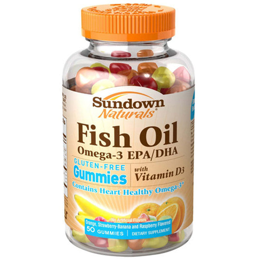 Sundown Naturals Fish Oil Omega-3 Gummies With Vitamin D3