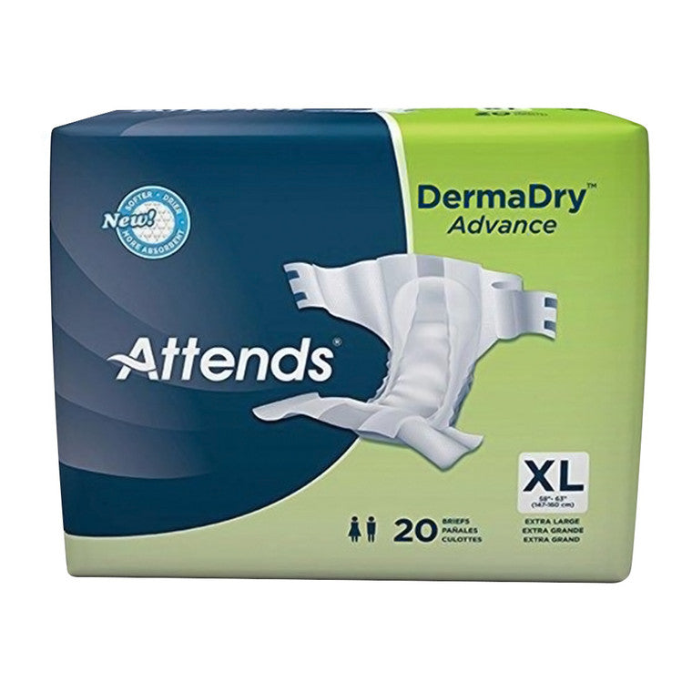 Attends Unisex Adult Incontinence Brief X-Large, Count Of 20