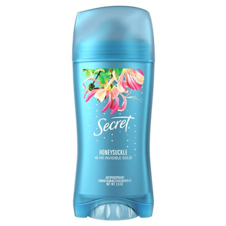 Secret Antiperspirant, Honeysuckle Scent, Invisible Solid 2.6 Oz