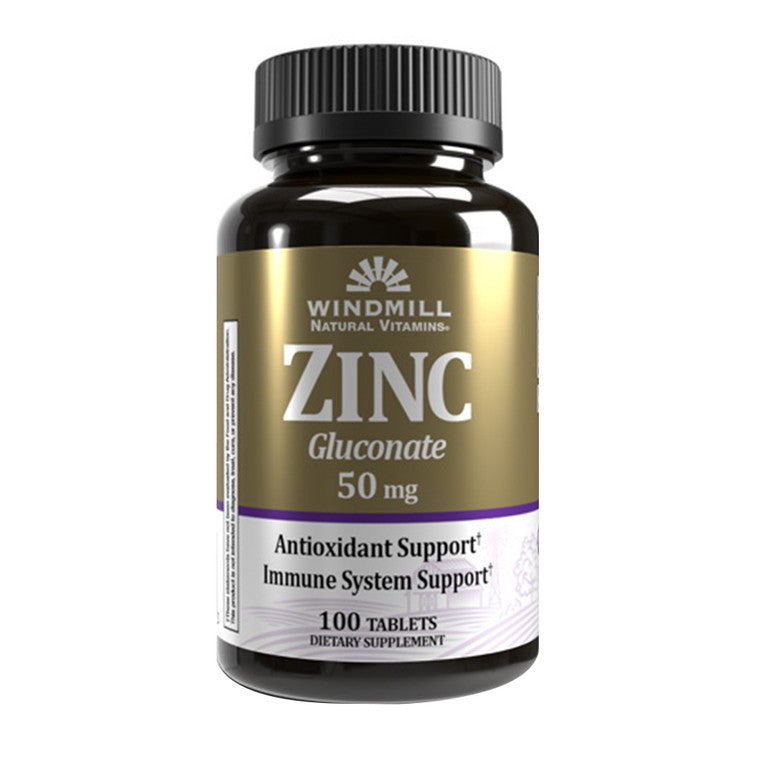 Windmill Natural Source Zinc As Gluconate 50 Mg Tablets