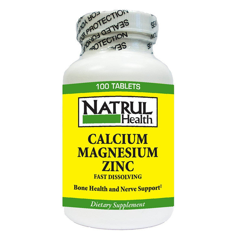 Nat-Rul Health Calcium, Magnesium Plus Zinc Tablets