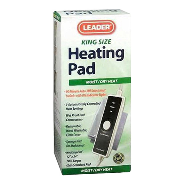Leader Heating Pad Moist/Dry King Size