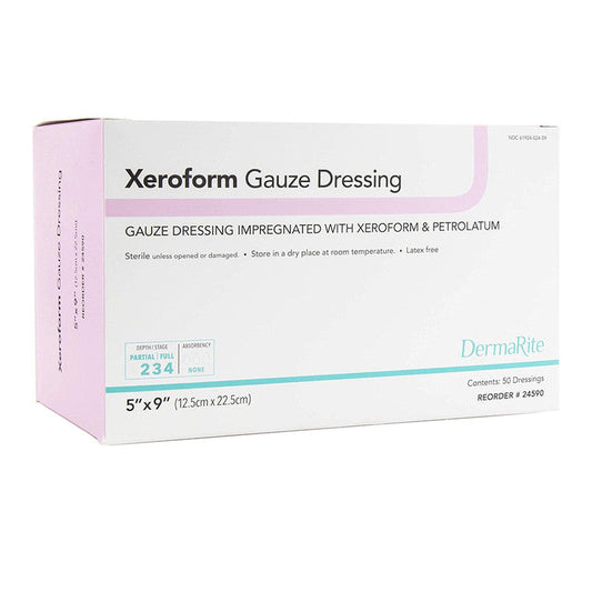 Dermarite Skin Care Impregnated Dressing 5 X 9" Gauze Xeroform / Petrolatum By
