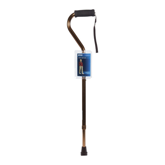 Drive Medical Foam Grip Offset Handle Walking Cane Bronze