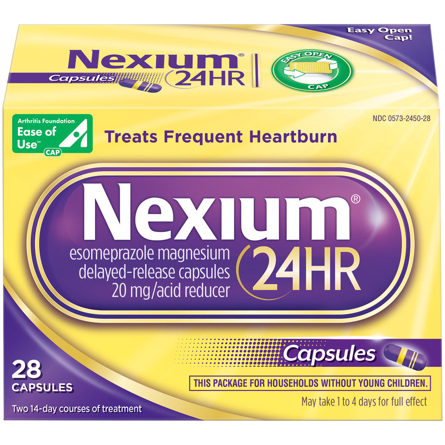 Nexium Acid Reducer, 24 Hr, 20 Mg, Capsules