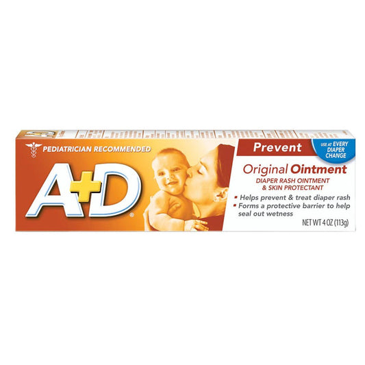 A+D Original Diaper Rash Ointment, Skin Protectant, 4 Ounce Tube
